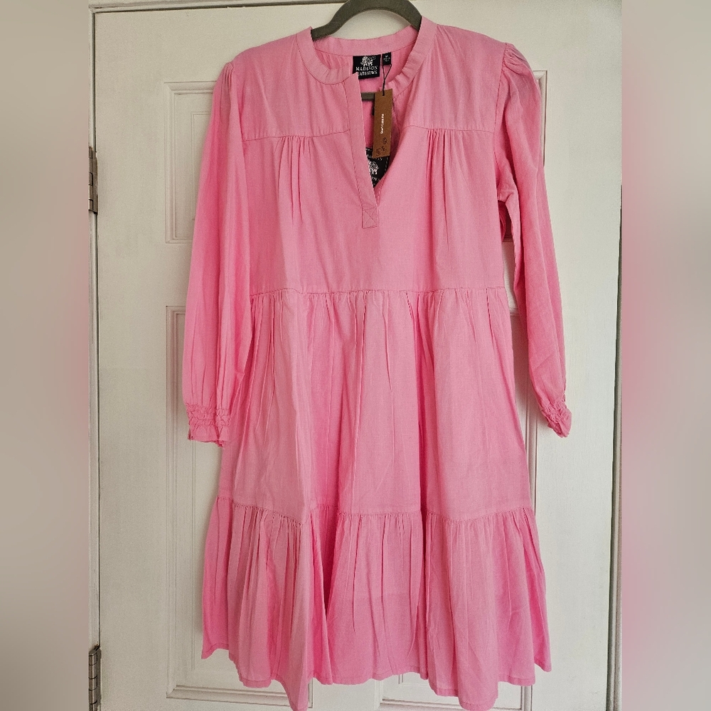 Pink Long Sleeve Dress